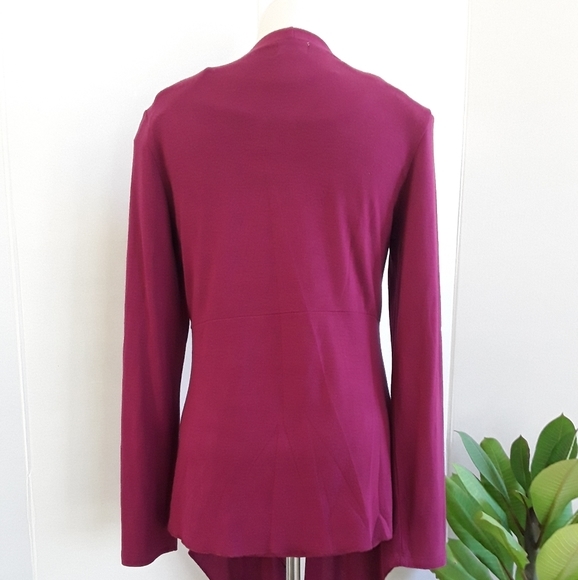 SHANA K LACE 2 PIECE PLUM CARDIGAN SZ L - Picture 5 of 8